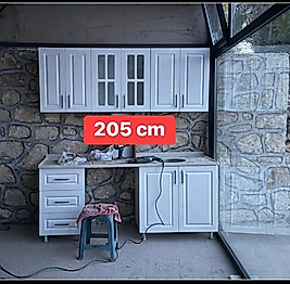205 cm MDF Hazır mutfak Dolabı