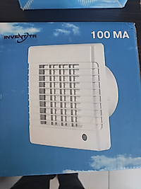 100 MA 98 M3/h Otomatik panjurlu  Nem Sensörlü ıŞıklı Banyo Fanı invent