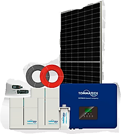 10 Kva Üç Faz Hibrit Güneş Enerjisi Lityum Akülü On Grid Paket Sistem