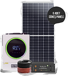 5,6Kva Lityum 5600W Güneş enerjisi off Grid Solar Paketi Lityum Akü